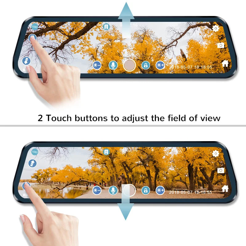 Hawk Eye Smart Mirror Dash Cam 1080p