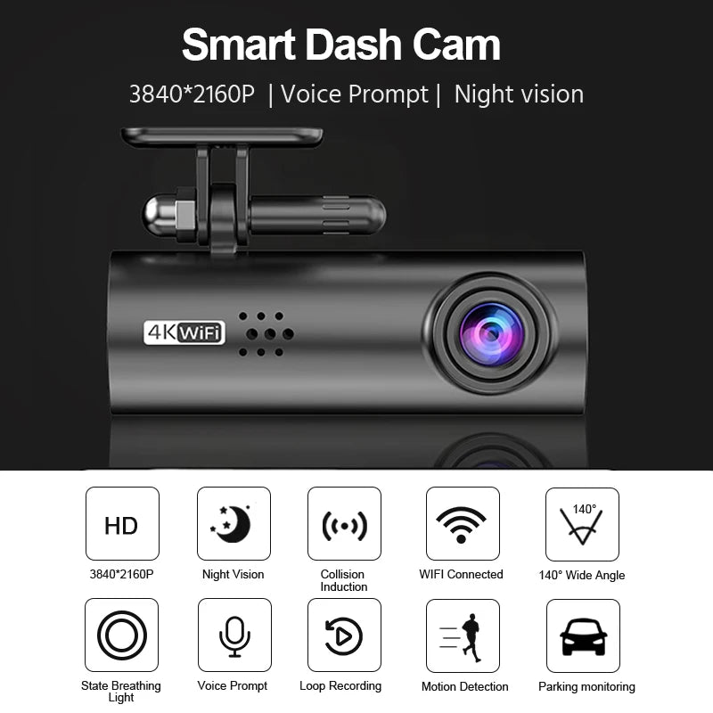 Hawk Eye 4K UHD WiFi Dash Cam