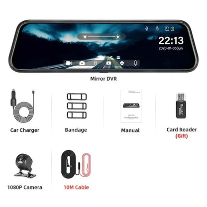 Hawk Eye Smart Mirror Dash Cam 1080p